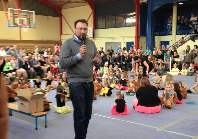 Fête de l'école maternelle Concorde, mot du maire Thierry Rolland