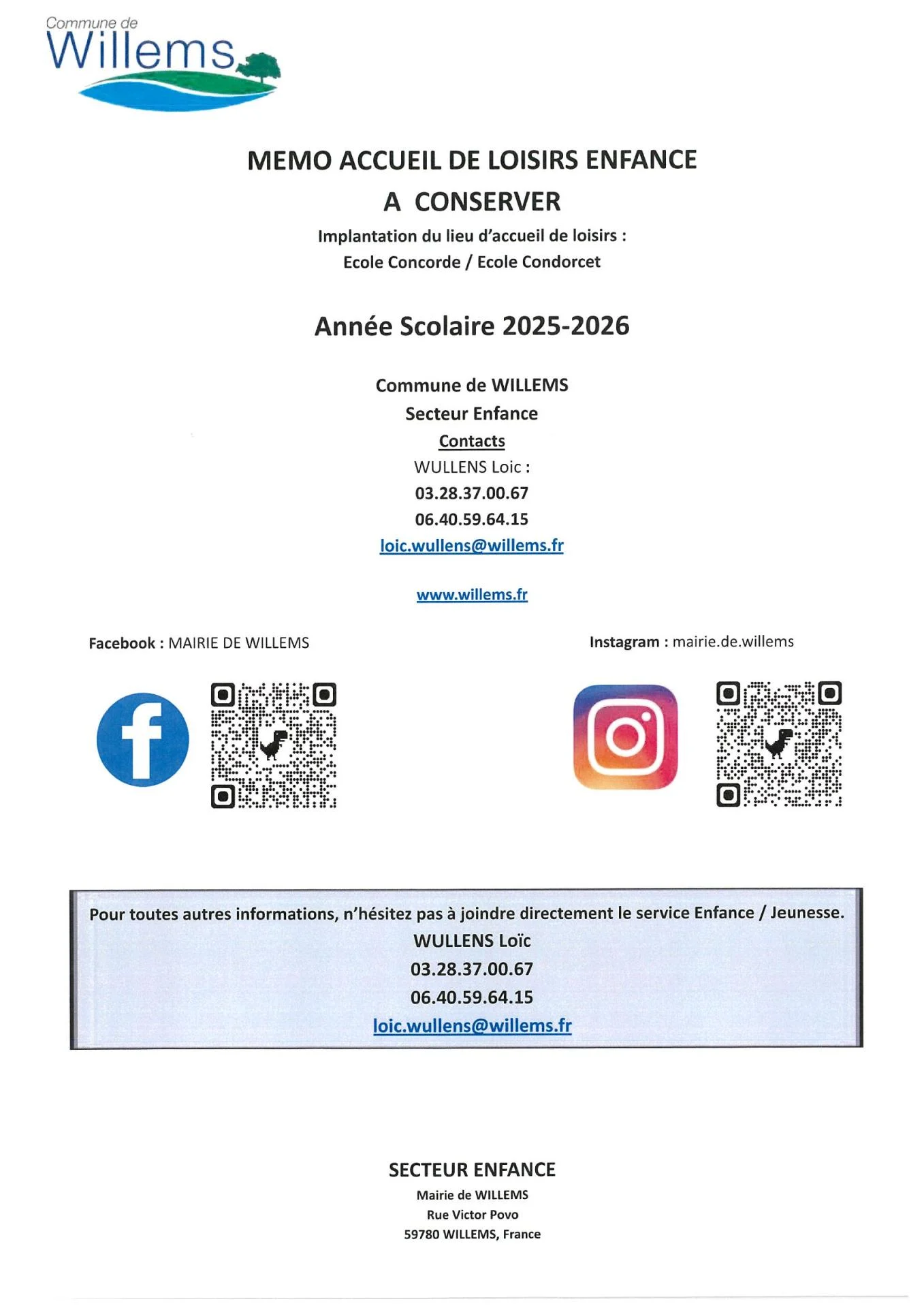 Memo coordonnees 1